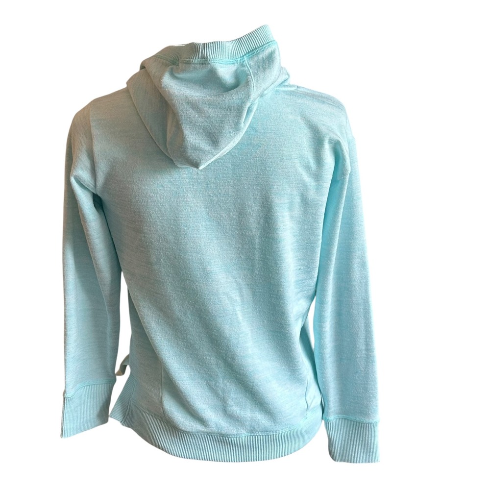 Athleta‎ Girl Hoodie Size L/12 Aqua Blue Pullover Sweatshirt Activewear - Picture 3 of 10